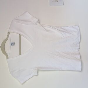 Gap V-neck White Tee Small 100% Cotton EUC